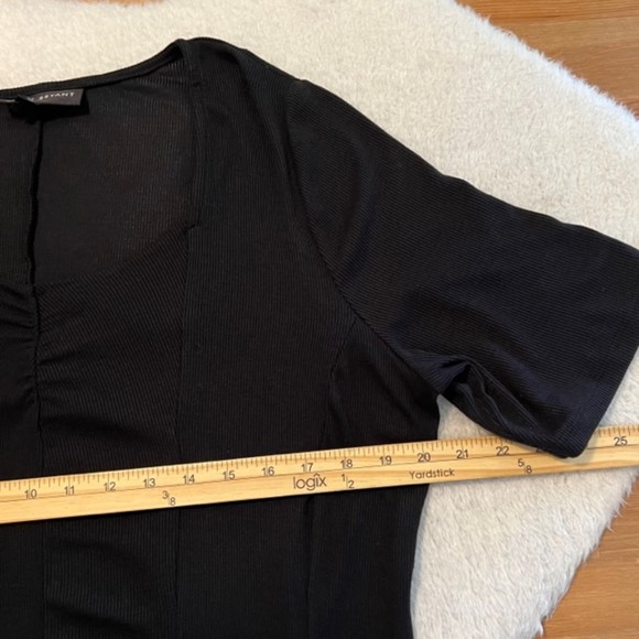 Lane Bryant Womens Black Rayon Spandex Blend Short Sleeve Midi Dress Size 14/16 - Picture 14 of 14